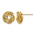 Boucles d'oreilles Nœud d'amour en or 14 carats