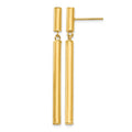 14k Fancy Dangle Round Tube Earrings