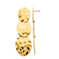 Boucles d’oreilles pendantes martelées polies en or 14 carats