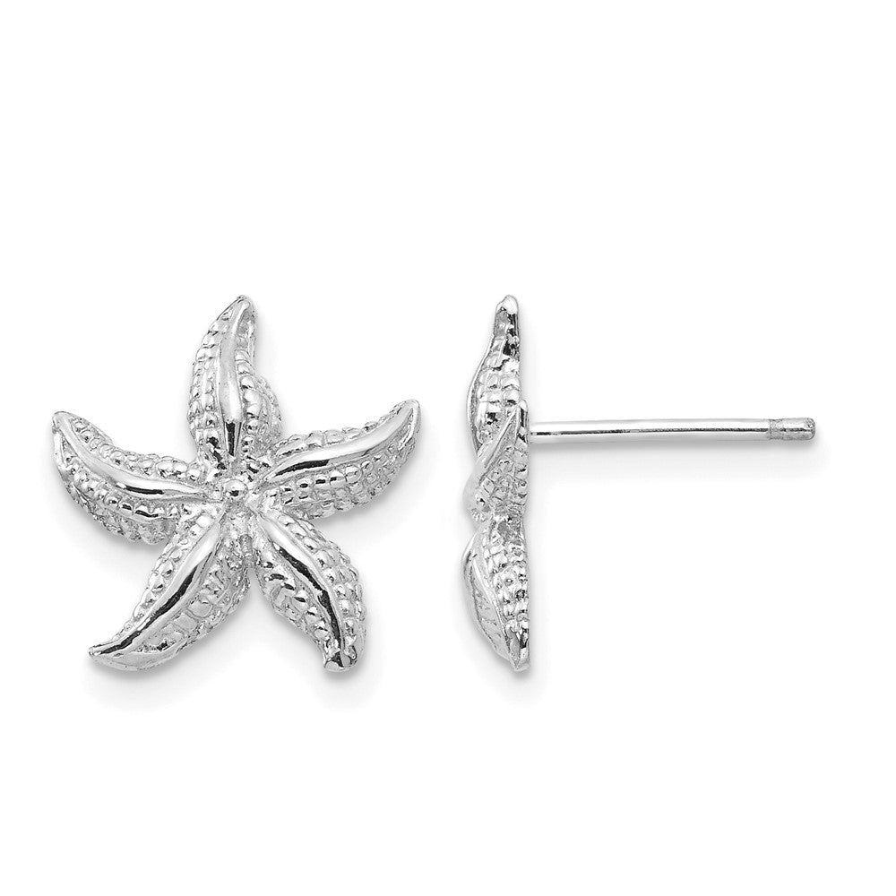 Boucles d’oreilles étoile de mer en or blanc 14 carats