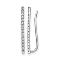 Boucles d’oreilles fantaisie en or blanc 14 carats ornées de diamants