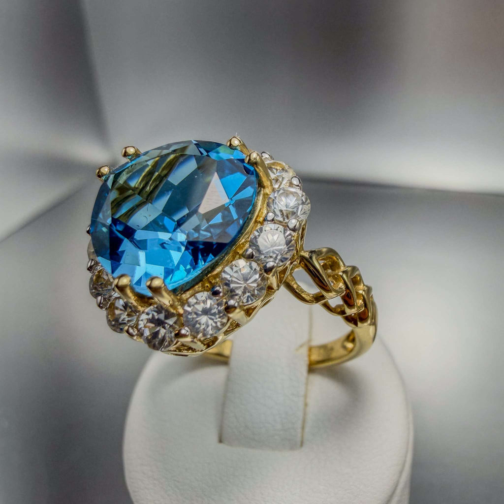 14k Yellow Gold Hand-Finished Cocktail Ring