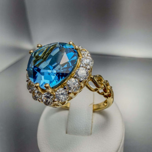 14k Yellow Gold Hand-Finished Cocktail Ring