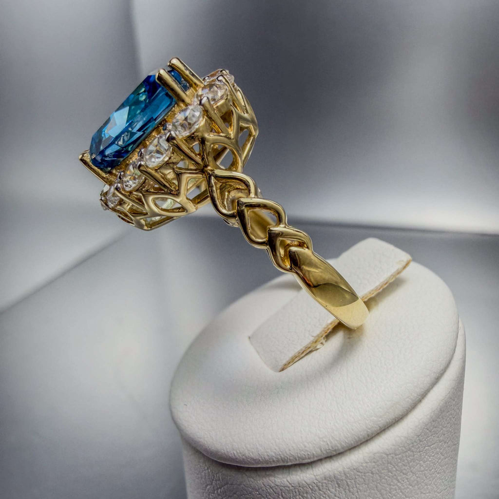 14k Yellow Gold Hand-Finished Cocktail Ring