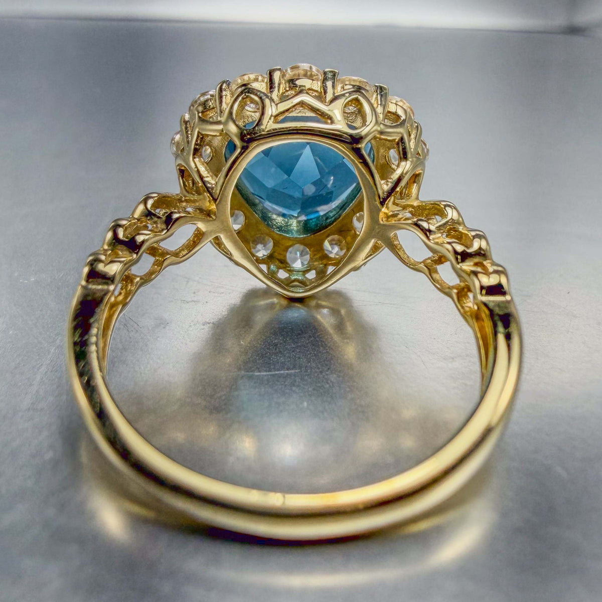 14k Yellow Gold Hand-Finished Cocktail Ring