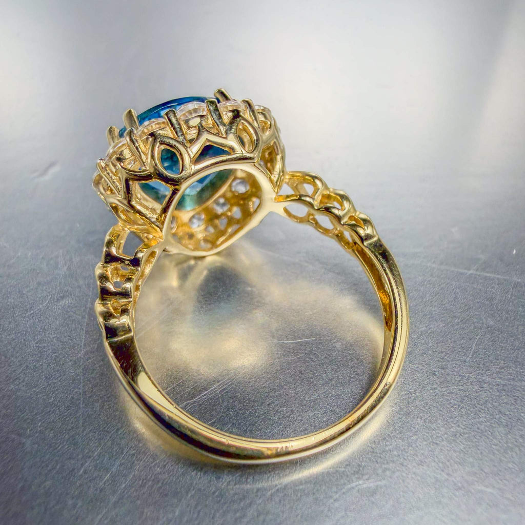 14k Yellow Gold Hand-Finished Cocktail Ring