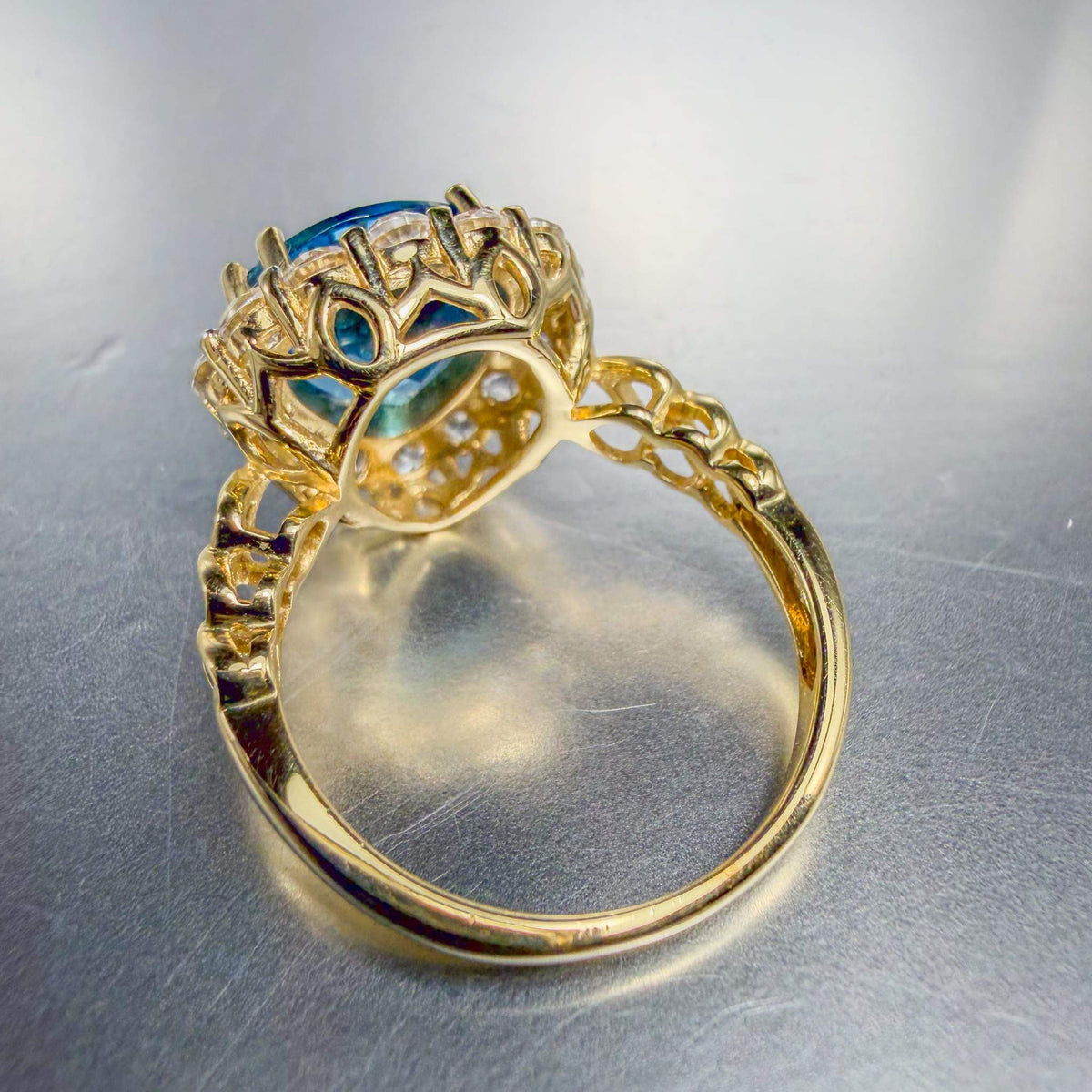 14k Yellow Gold Hand-Finished Cocktail Ring