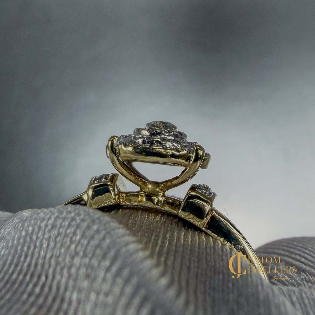 Hand Assembled Diamond Custom Cluster Ring