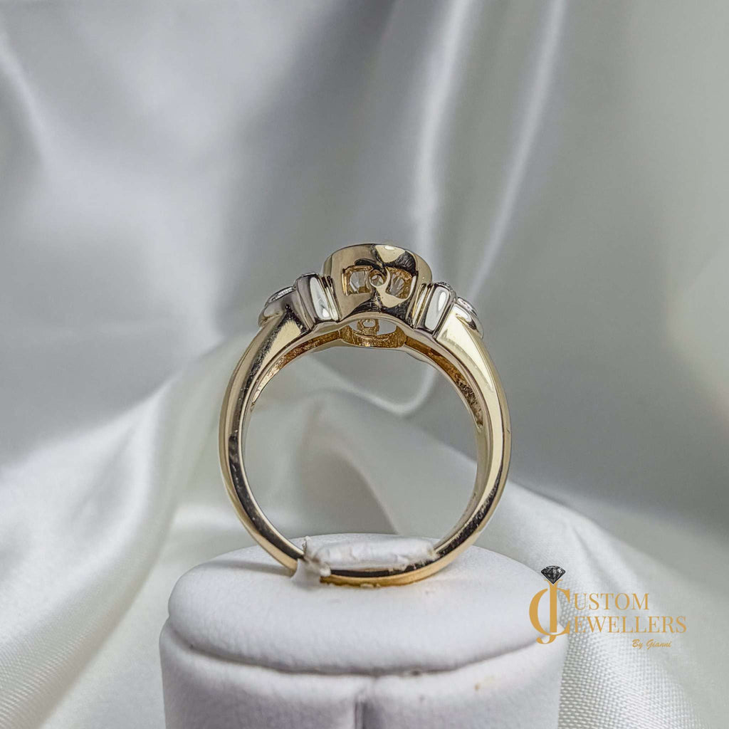 Hand Assembled Custom VVS2 Diamond Ring