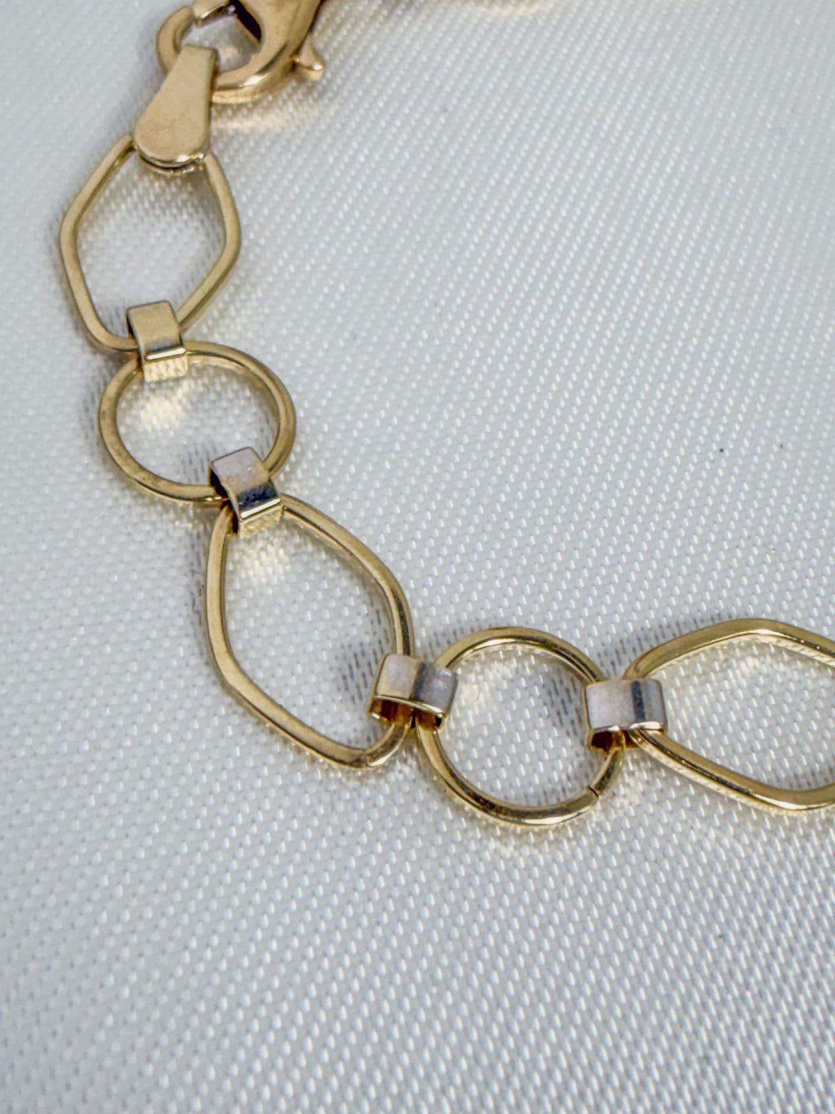 Two-Tone Geometric Minimalist Lady's Bracelet