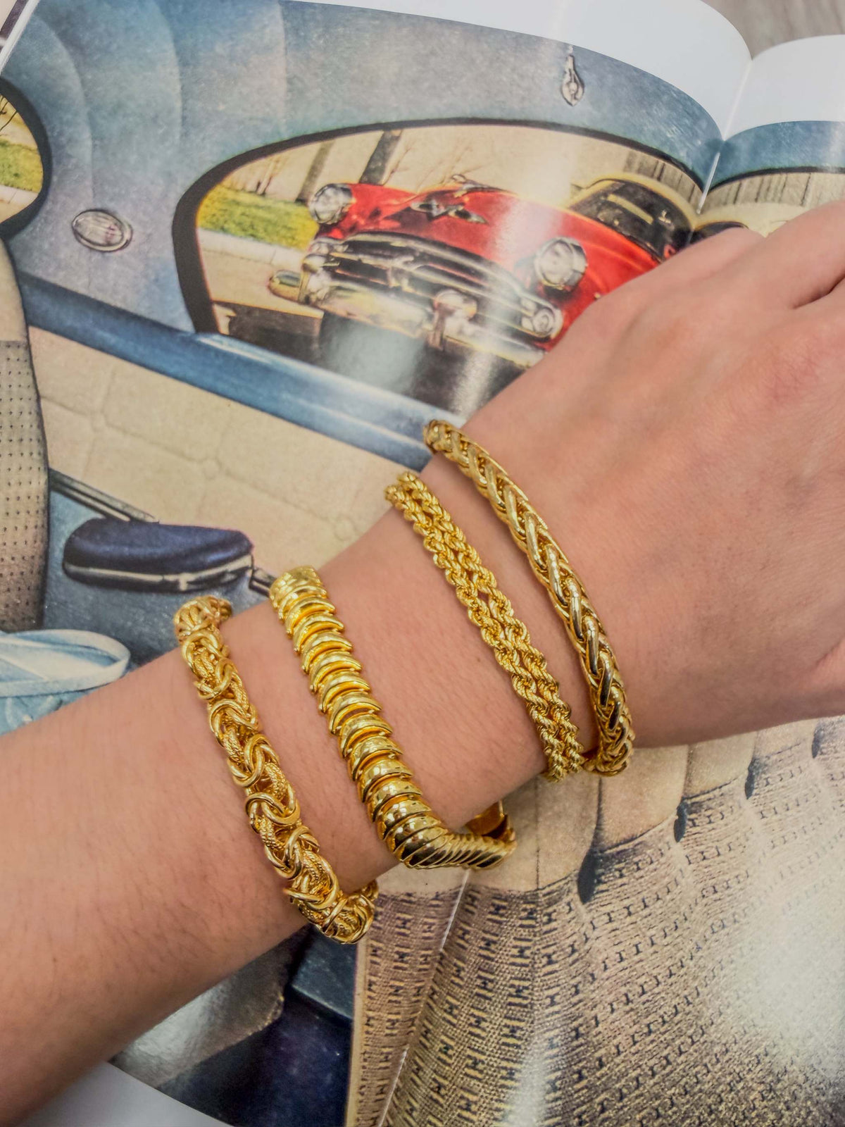18k Double Strand Rope Chain Bracelet