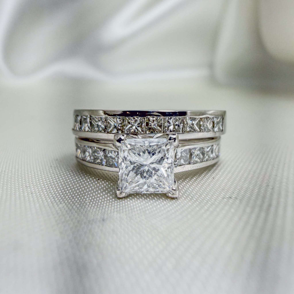 18k White Gold Bridal Rings