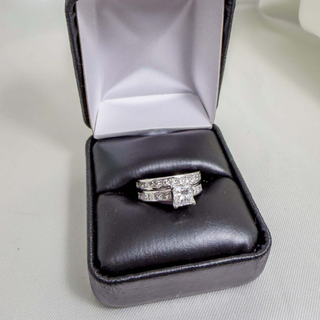 18k White Gold Bridal Rings