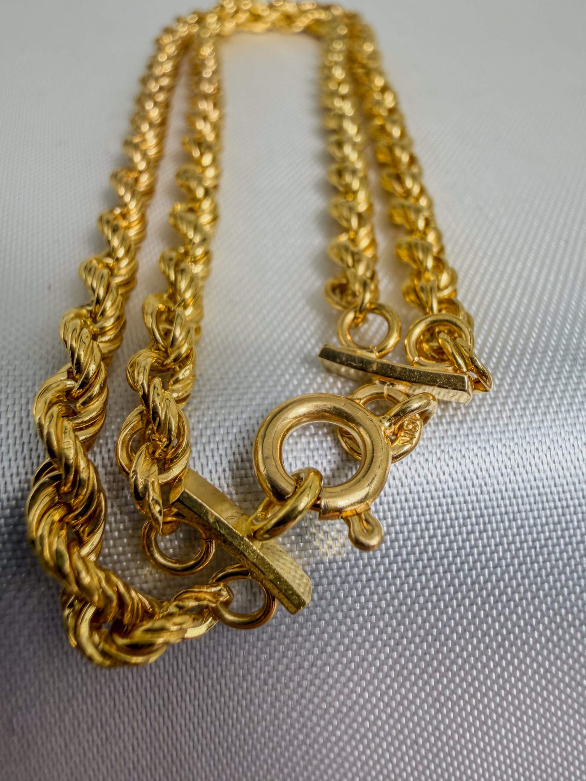 18k Double Strand Rope Chain Bracelet