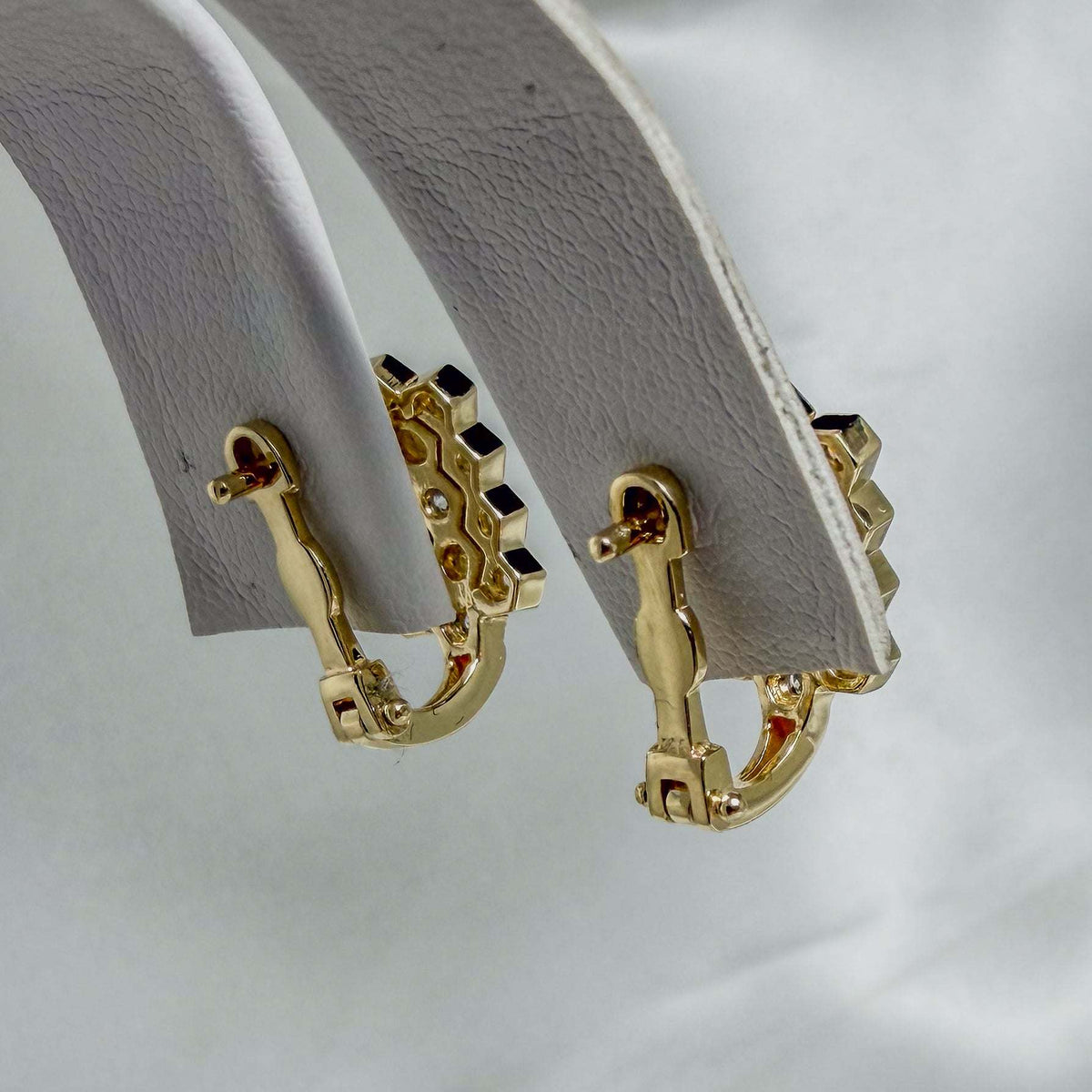14k Gold Honeycomb Earrings