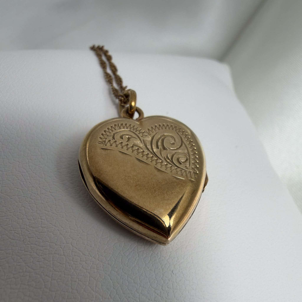 Vintage Heart Locket and Chain