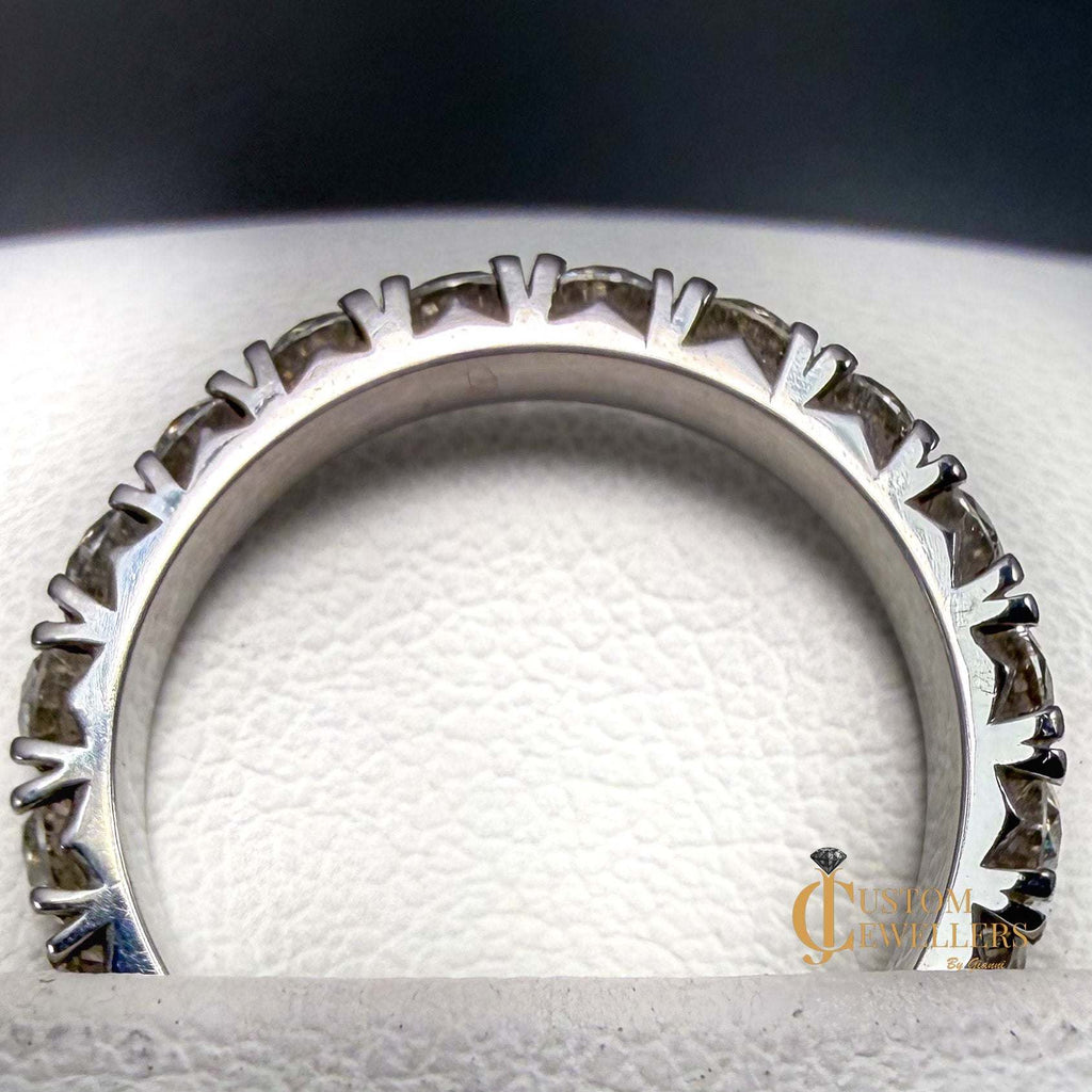 2ct Natural Eternity Diamond Wedding Band in 18k White Gold