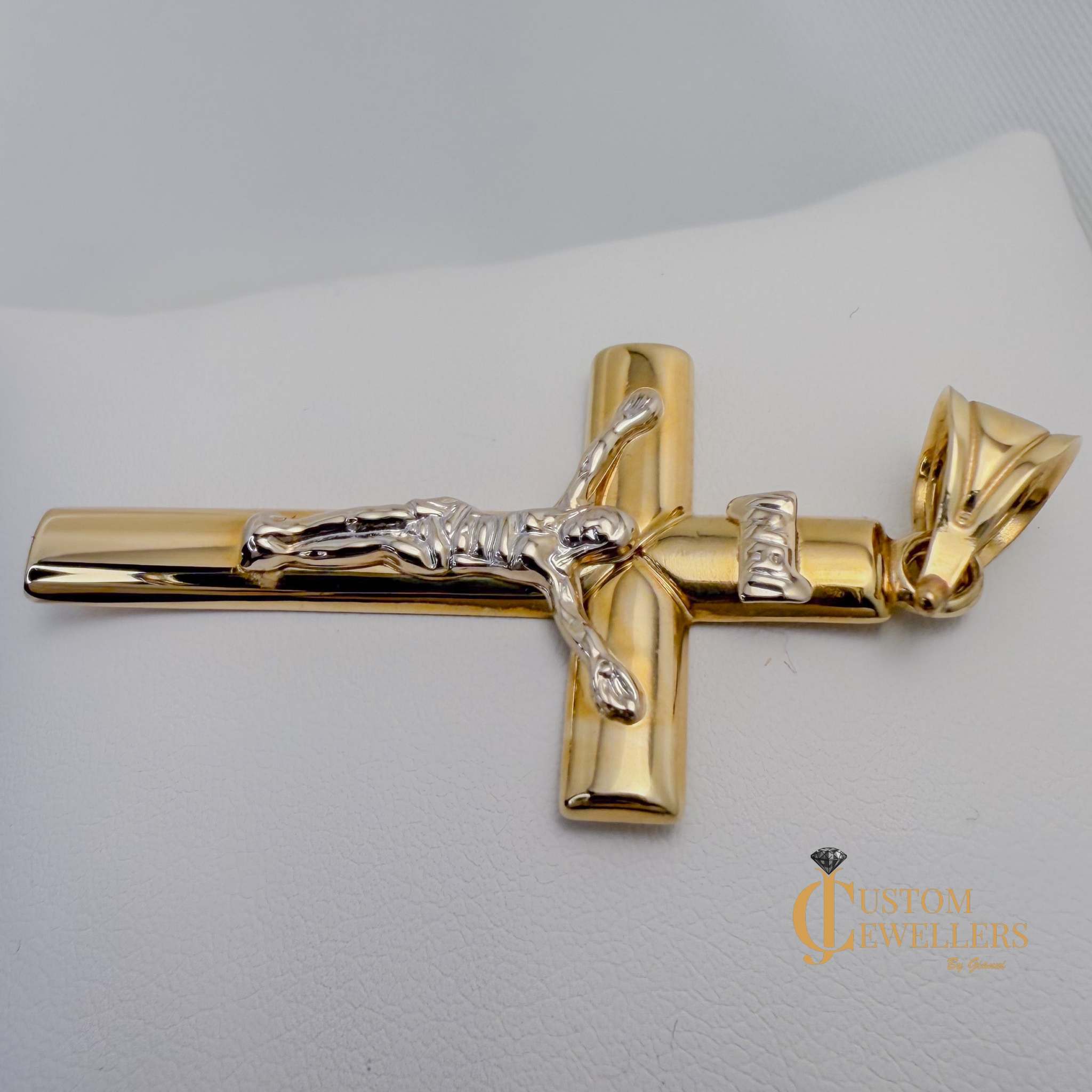 10k Gold INRI Jesus on the Cross Pendant | Custom Jewellers by Gianni