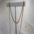 10kt yellow gold 20 inch Cuban link chain with bright polish finish