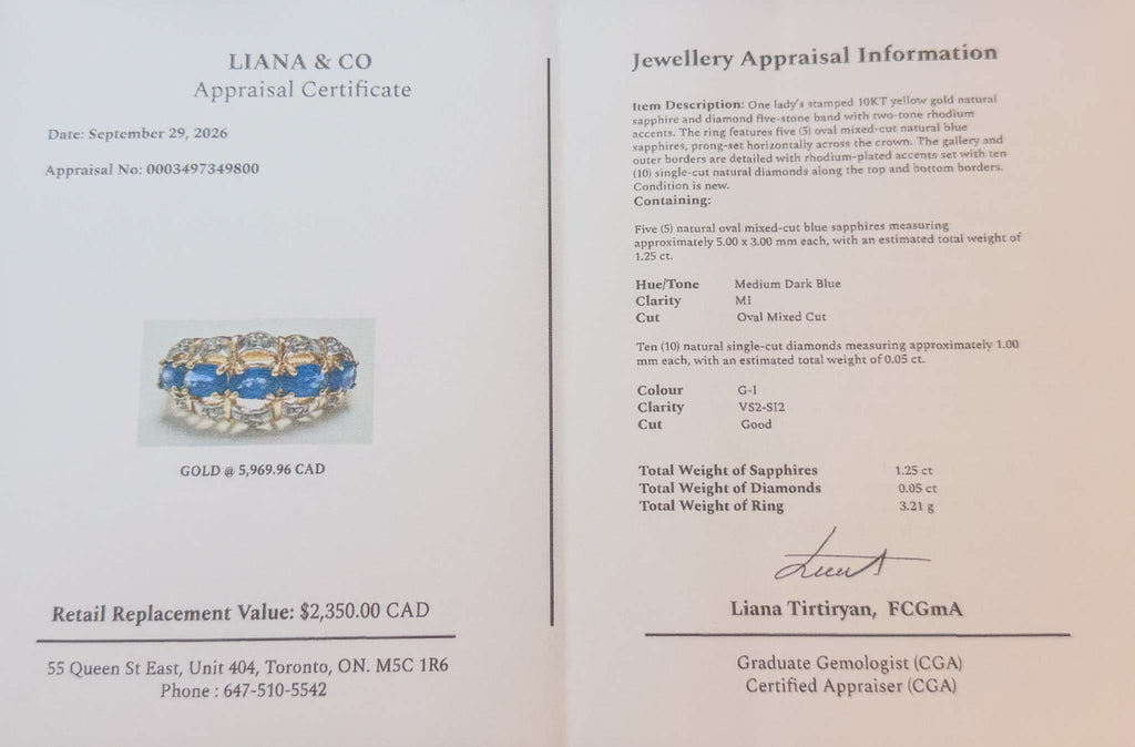 Eye-catching Blue Sapphire and VS Diamond Ring