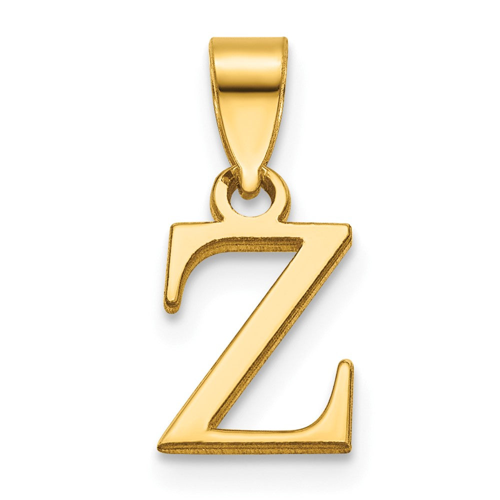 Pendentif lettre Z en bloc poli 10 carats