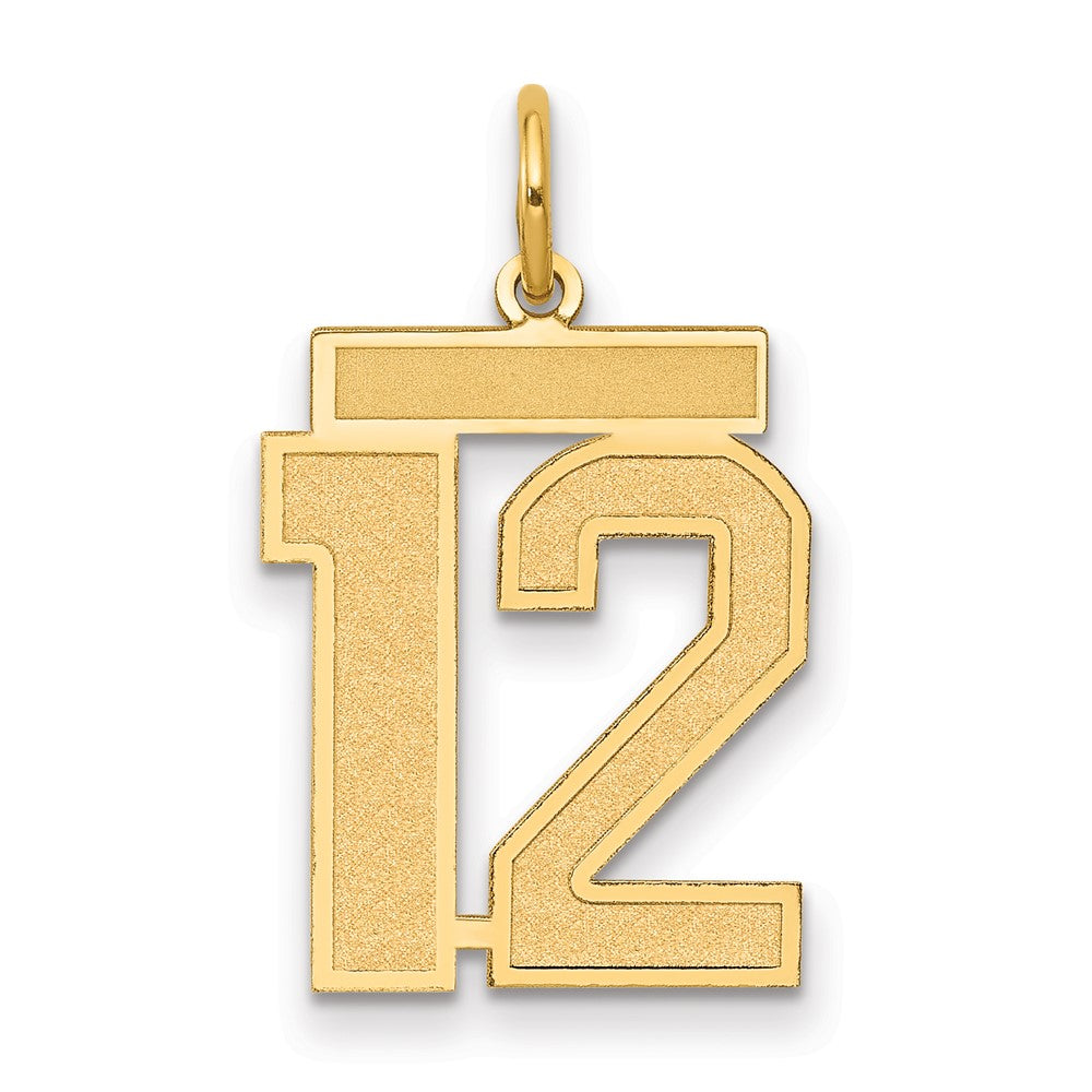 Breloque n° 12 en satin moyen 10K
