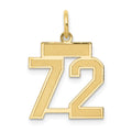 Breloque numéro 72 en satin 10k