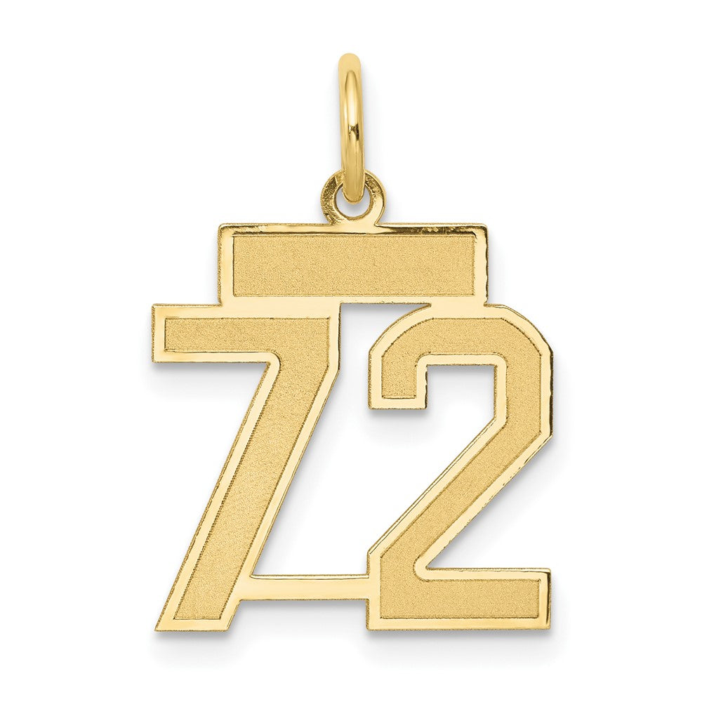 Breloque numéro 72 en satin 10k