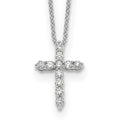 Collier croix en diamant 14k 18 pouces