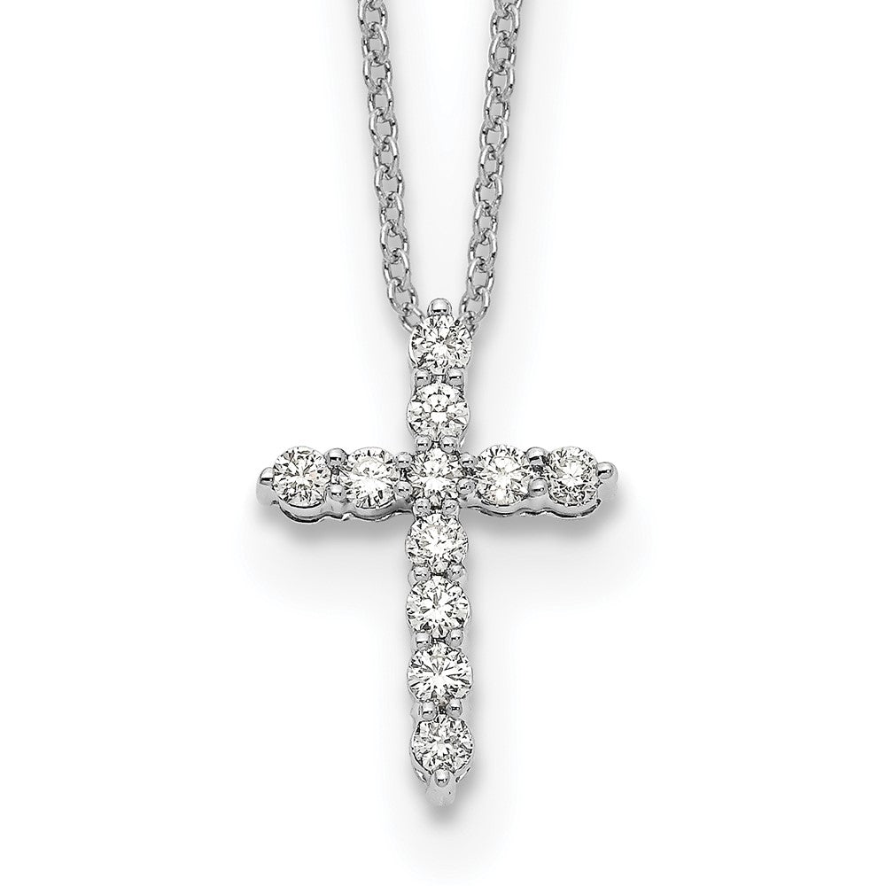 Collier croix en diamant 14k 18 pouces