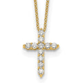 14k Diamond Cross 18 in Necklace