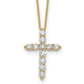 14k Diamond Cross 18 in Necklace