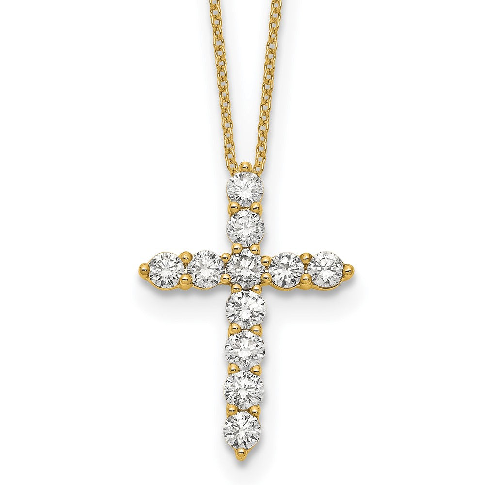 Collier croix en diamant 14k 18 pouces