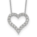 Collier cœur en diamant 14k 18 pouces