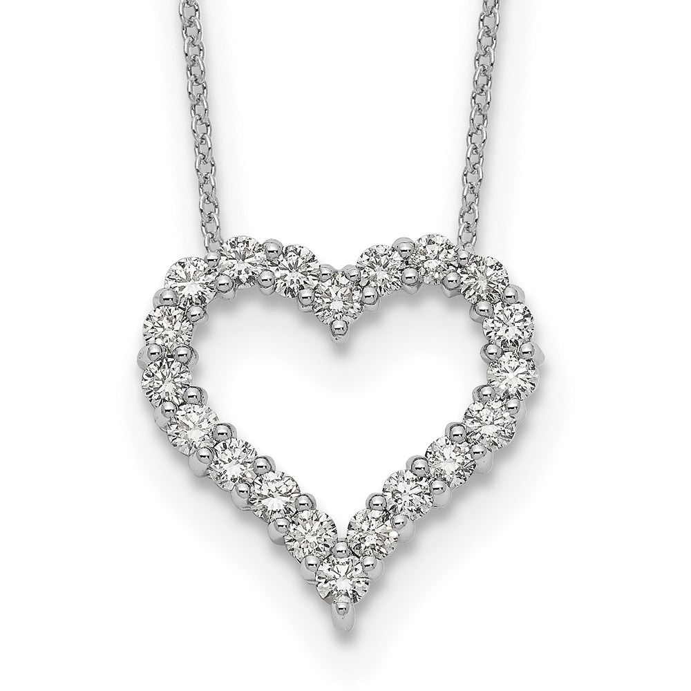 Collier cœur en diamant 14k 18 pouces