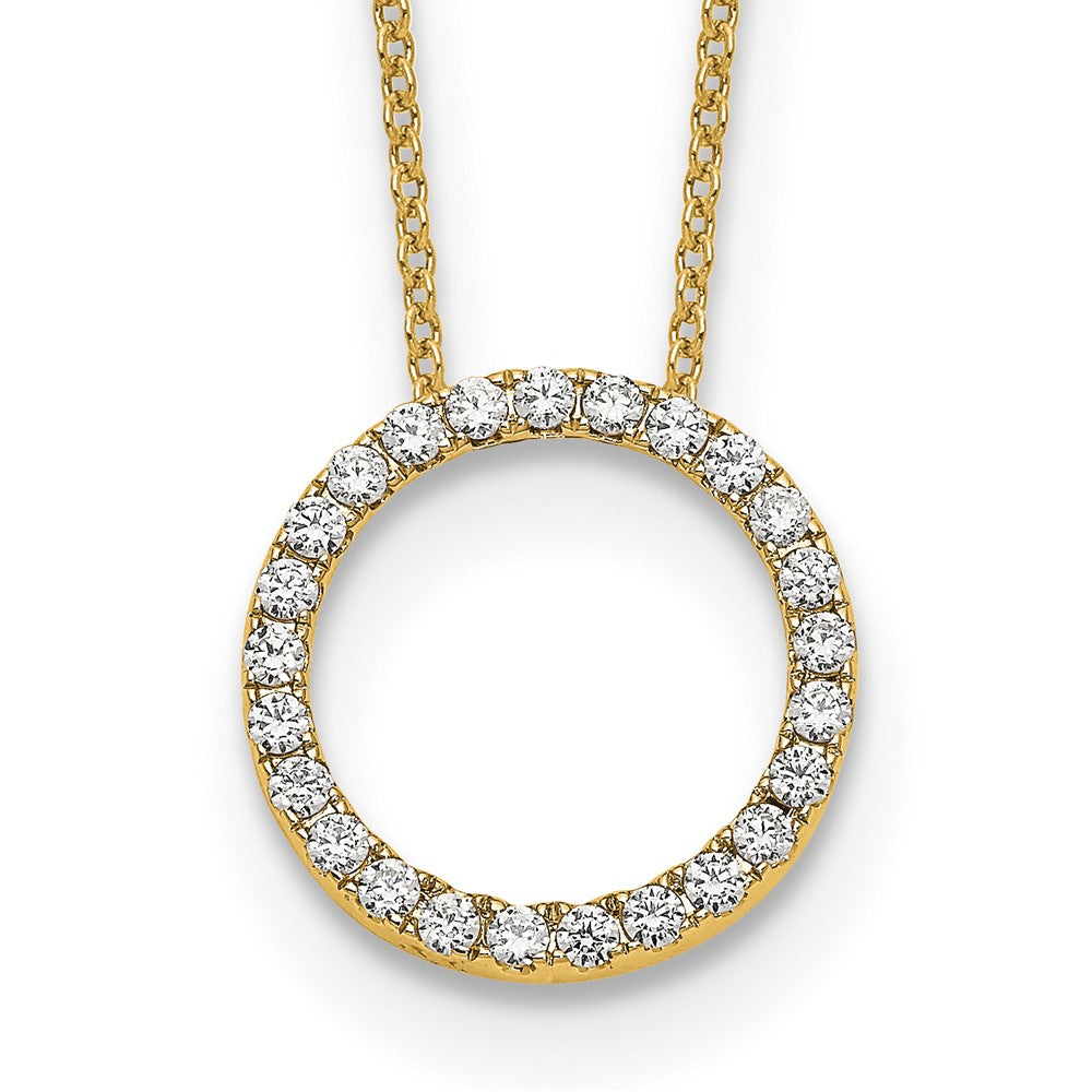 Collier Cercle Diamant 14k 18 pouces