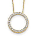 Collier Cercle Diamant 14k 18 pouces