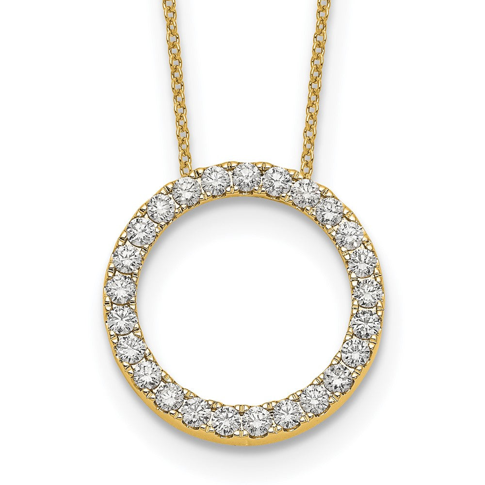 Collier Cercle Diamant 14k 18 pouces
