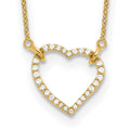 Collier pendentif cœur en diamant 14 carats