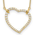 Collier pendentif cœur en diamant 14 carats