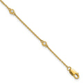 Bracelet câble à stations en diamant 14k