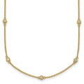 Collier chaîne à stations en diamant 14 carats
