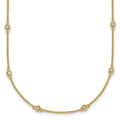 Collier câble de station avec diamants 14 carats