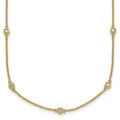 Collier câble de station avec diamants 14 carats