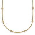 Collier maille forçat 14 carats avec diamants en station