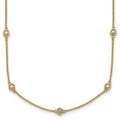 Collier câble à stations diamants 14 carats