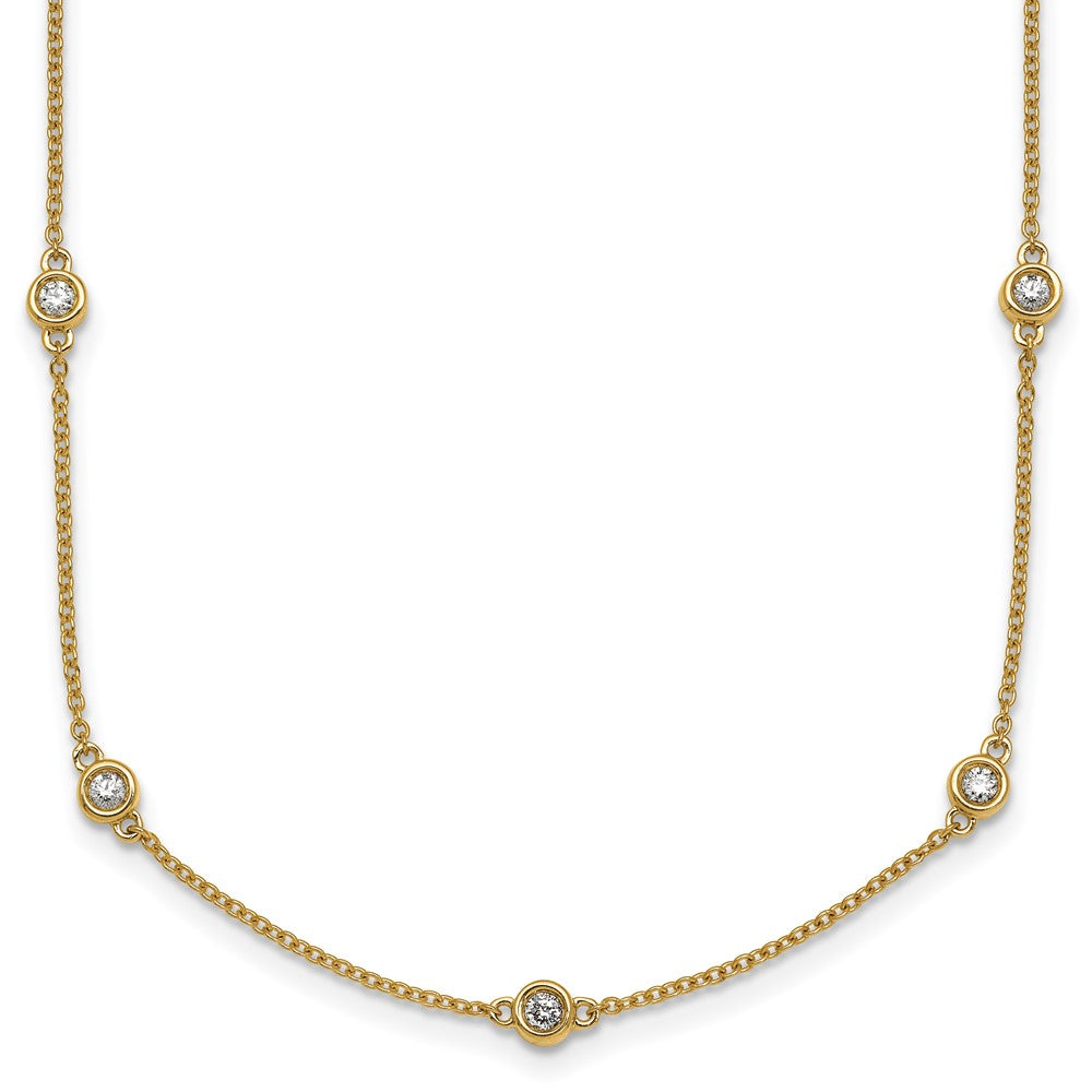 Collier câble avec diamant 14 carats