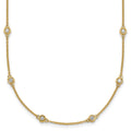 Collier câble de station avec diamants 14 carats