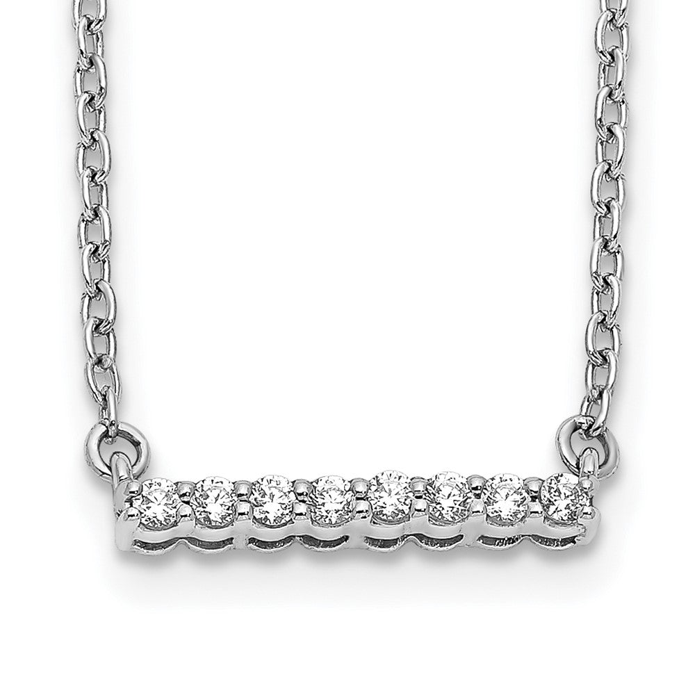 Collier barre de diamants 14k 18 pouces