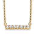 Collier barre de diamants 14k 18 pouces